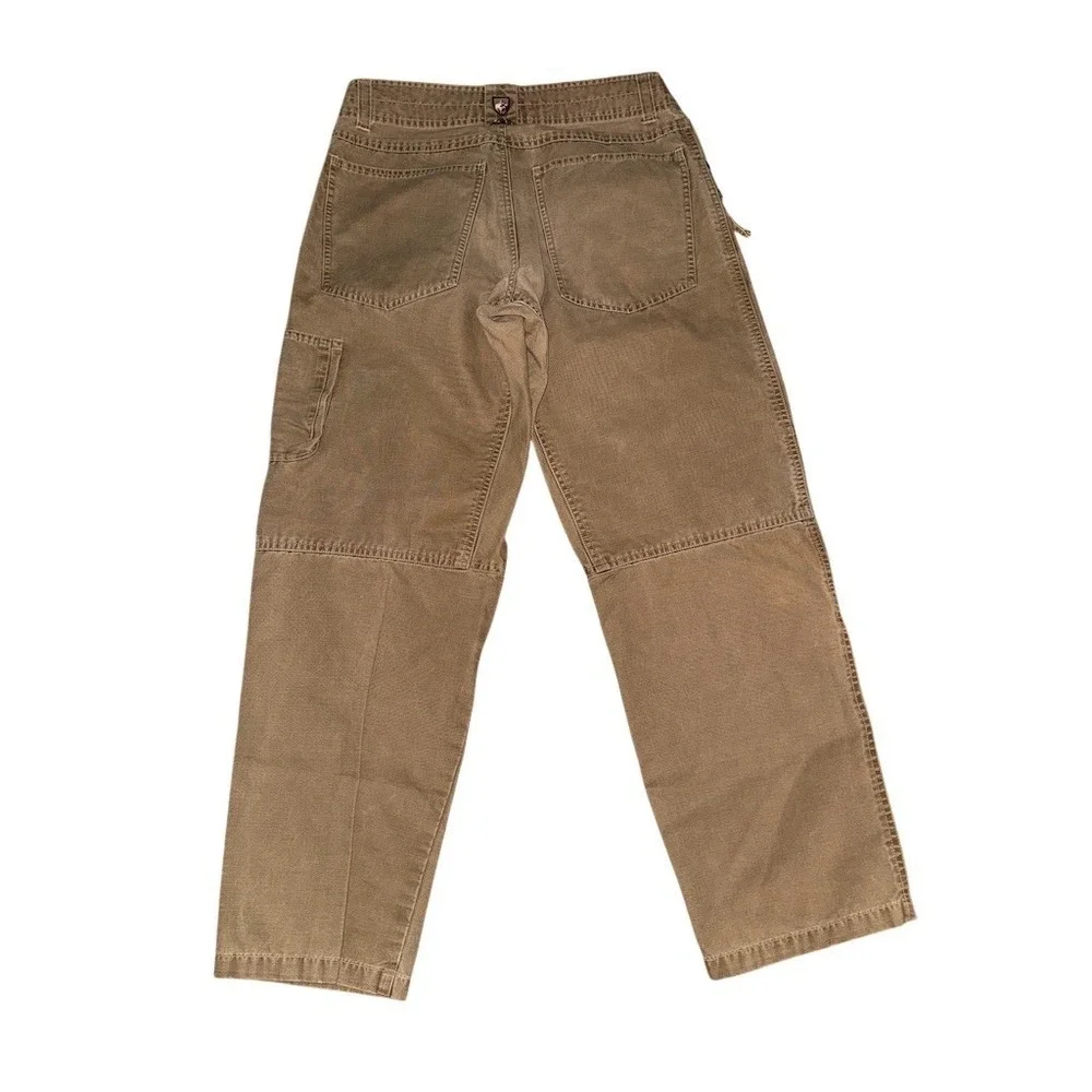 KÜHL Mens Utility Work Pants Khaki Tan Straight Leg Reinforced Knees 36x30